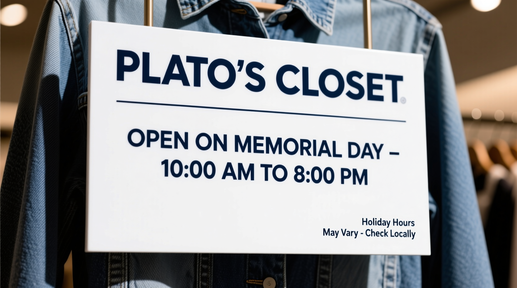 is platos closet open on memorial day