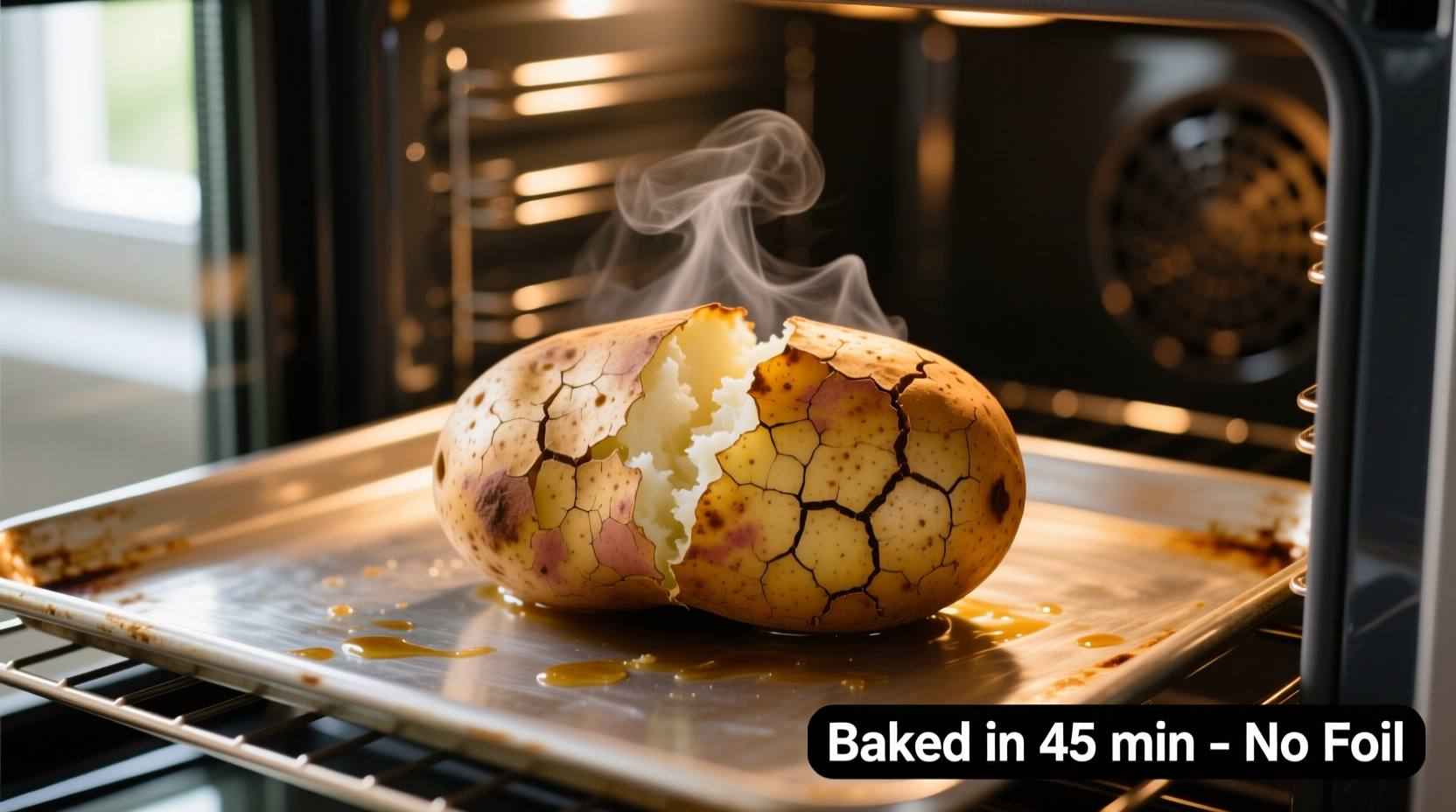 baked potato in oven without foil