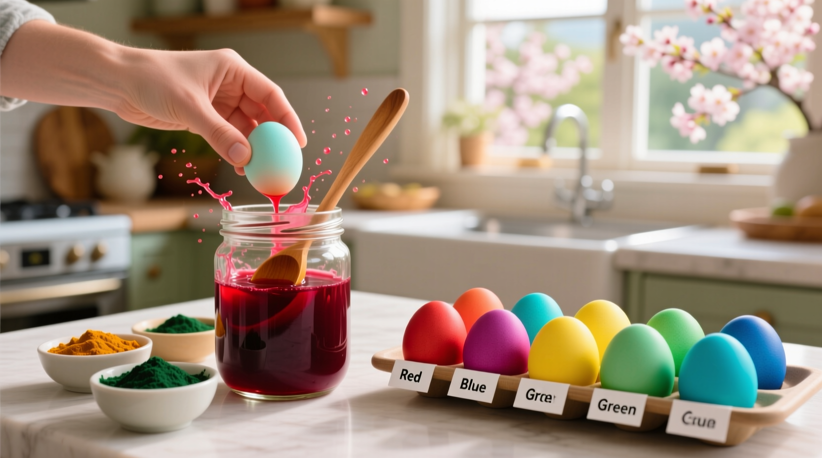 how to dye bright colored easter eggs