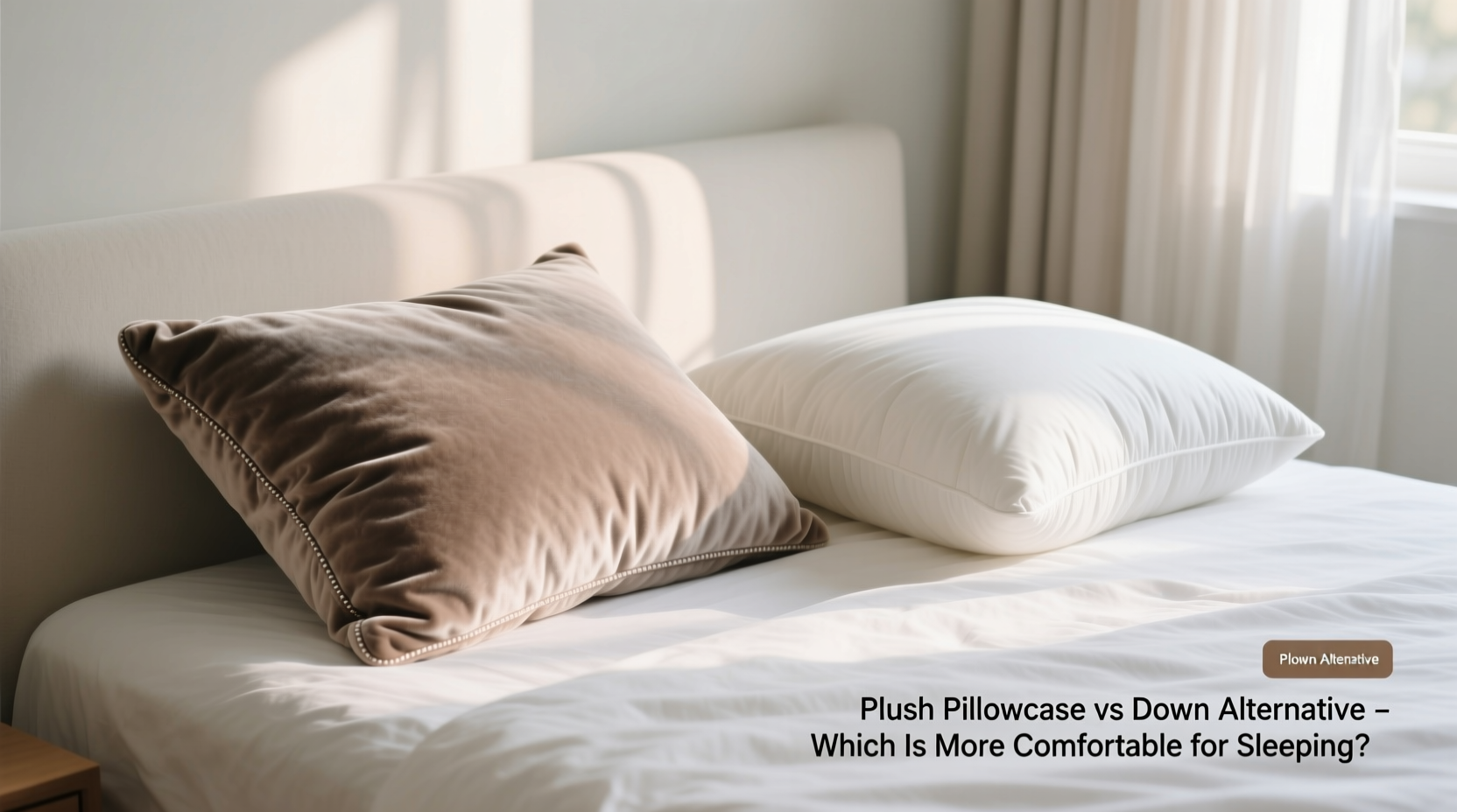 plush pillowcase vs down alternative pillow which is actually more comfy for sleeping