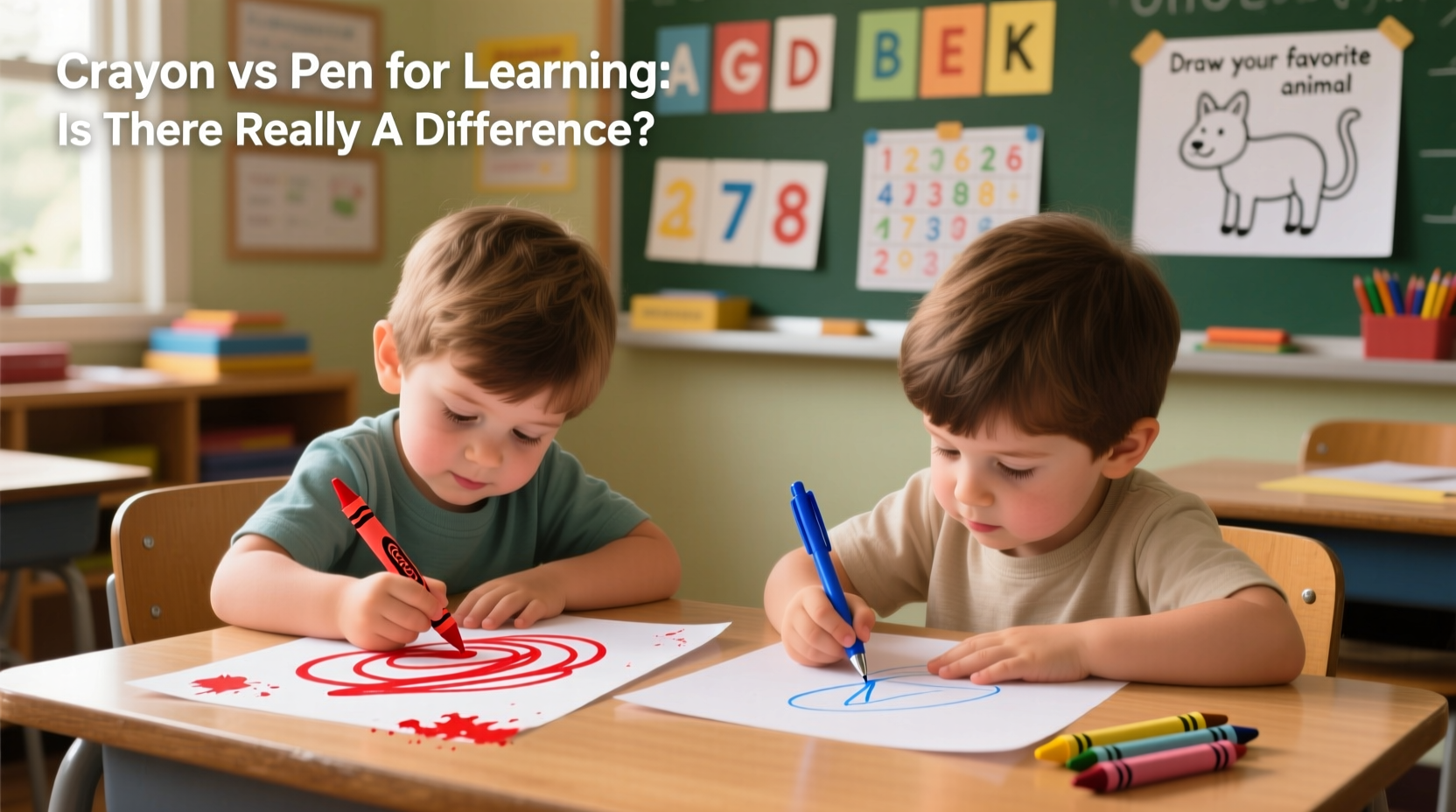 crayon vs pen for learning is there really a difference