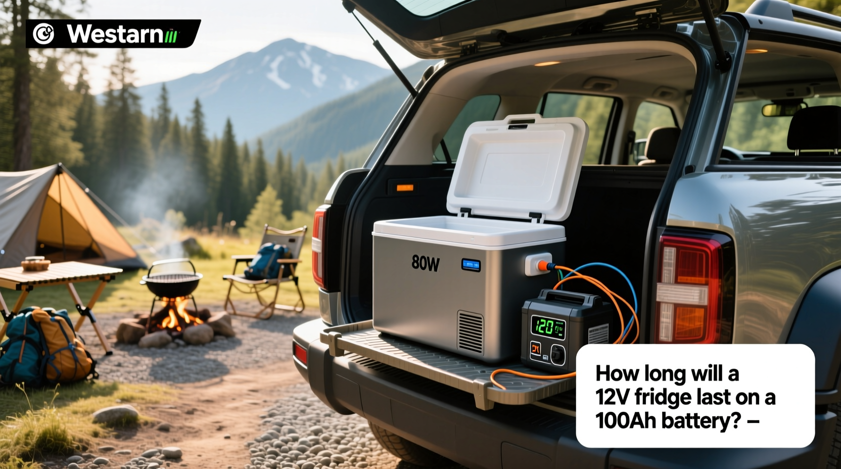 How to Choose 80W Car Refrigerator & Battery Runtime for 100Ah