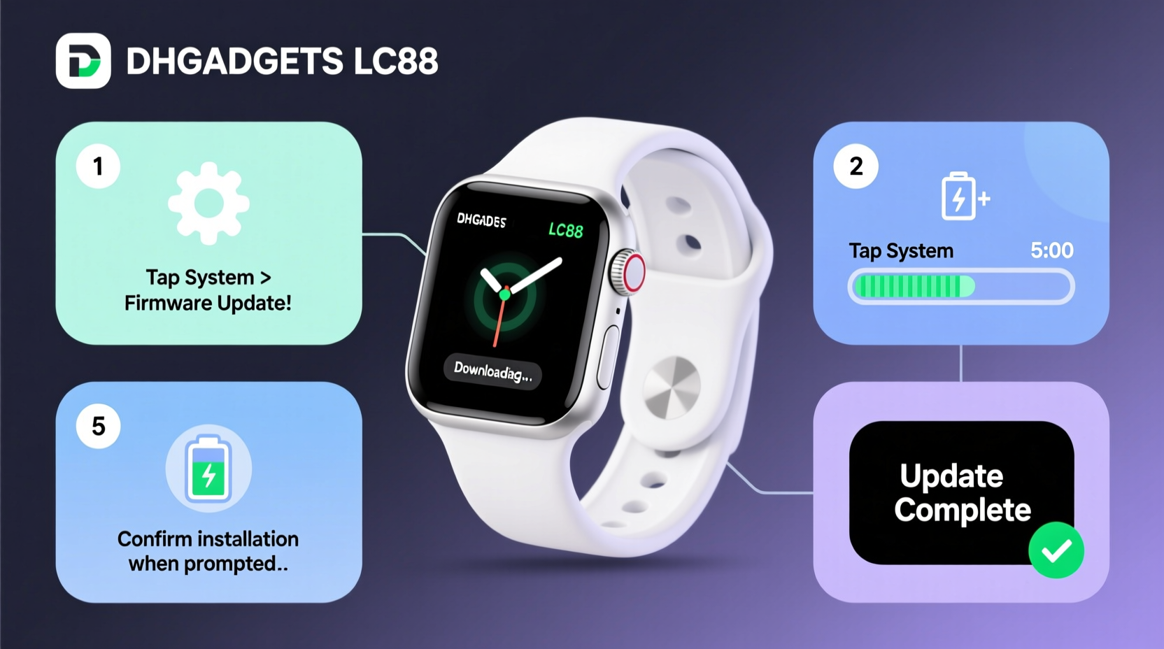 step by step guide to updating software on your dhgadgets lc88 smart watch
