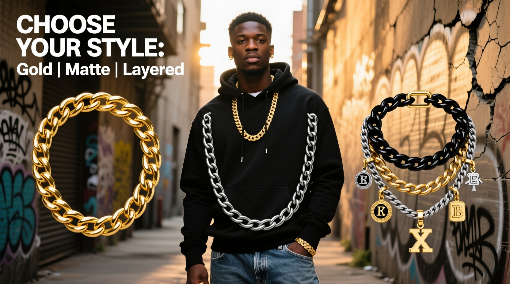 how to choose the perfect hip hop chain for men style material and fit explained