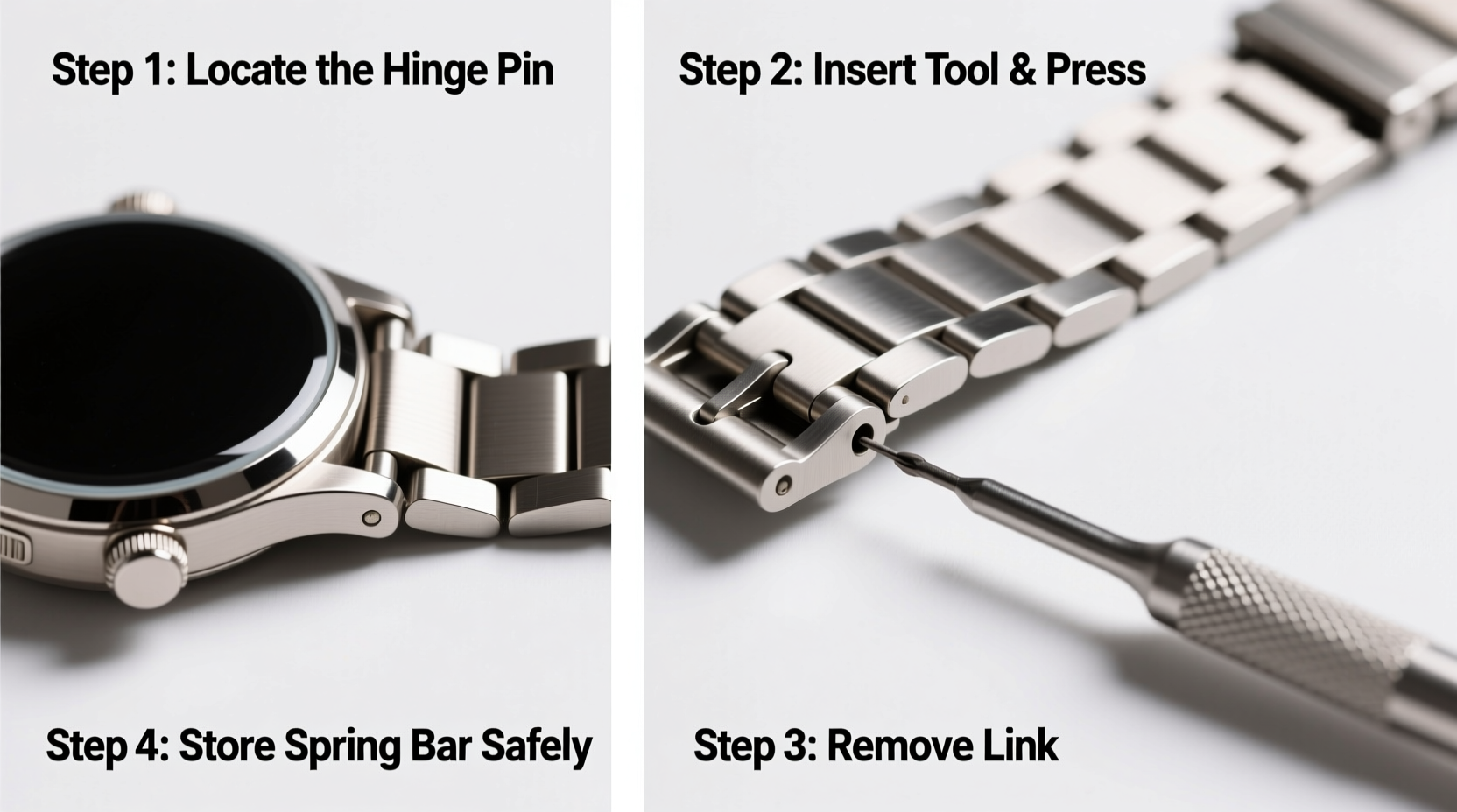 step by step guide to safely remove links from any watch band