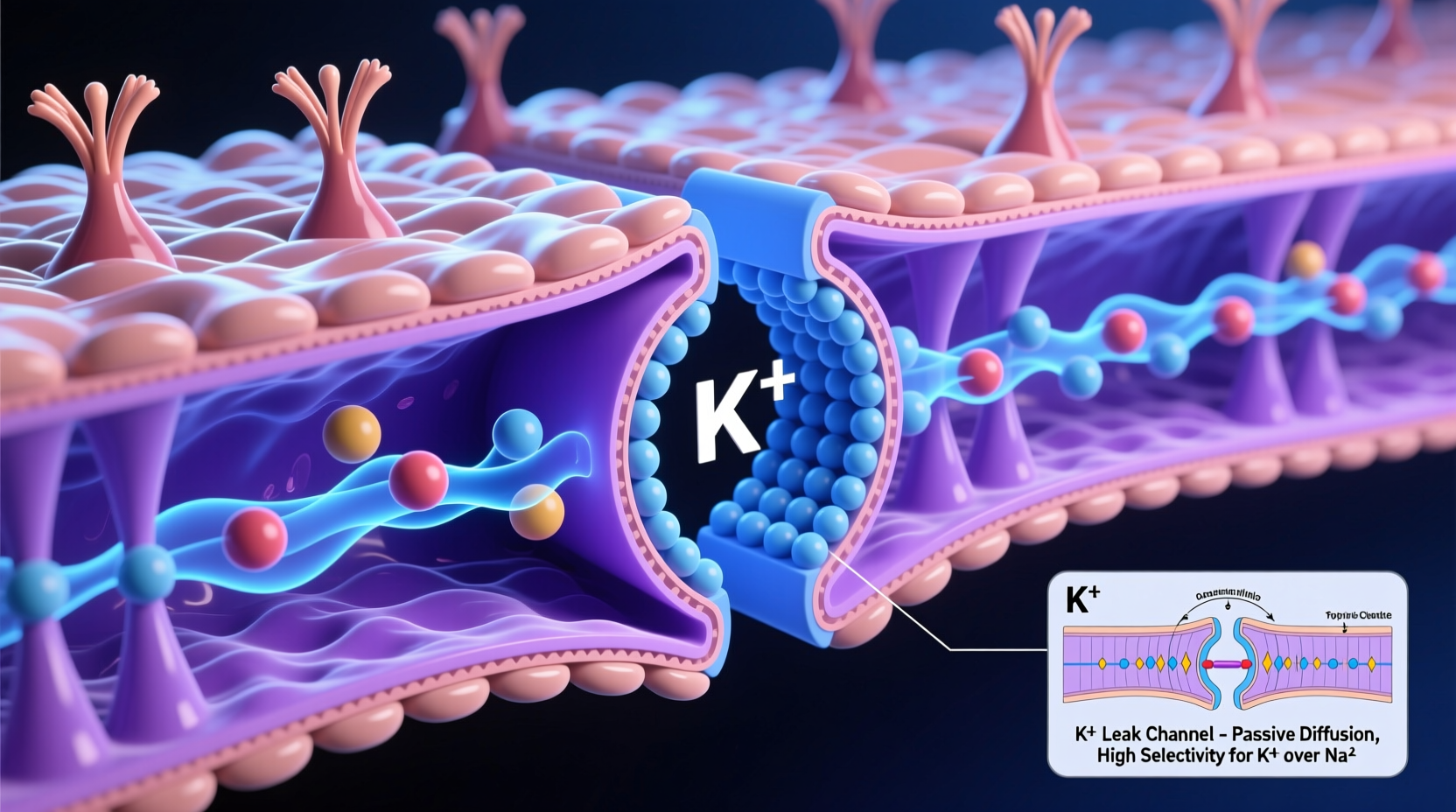 understanding which choice best characterizes k leak channels in cell membranes