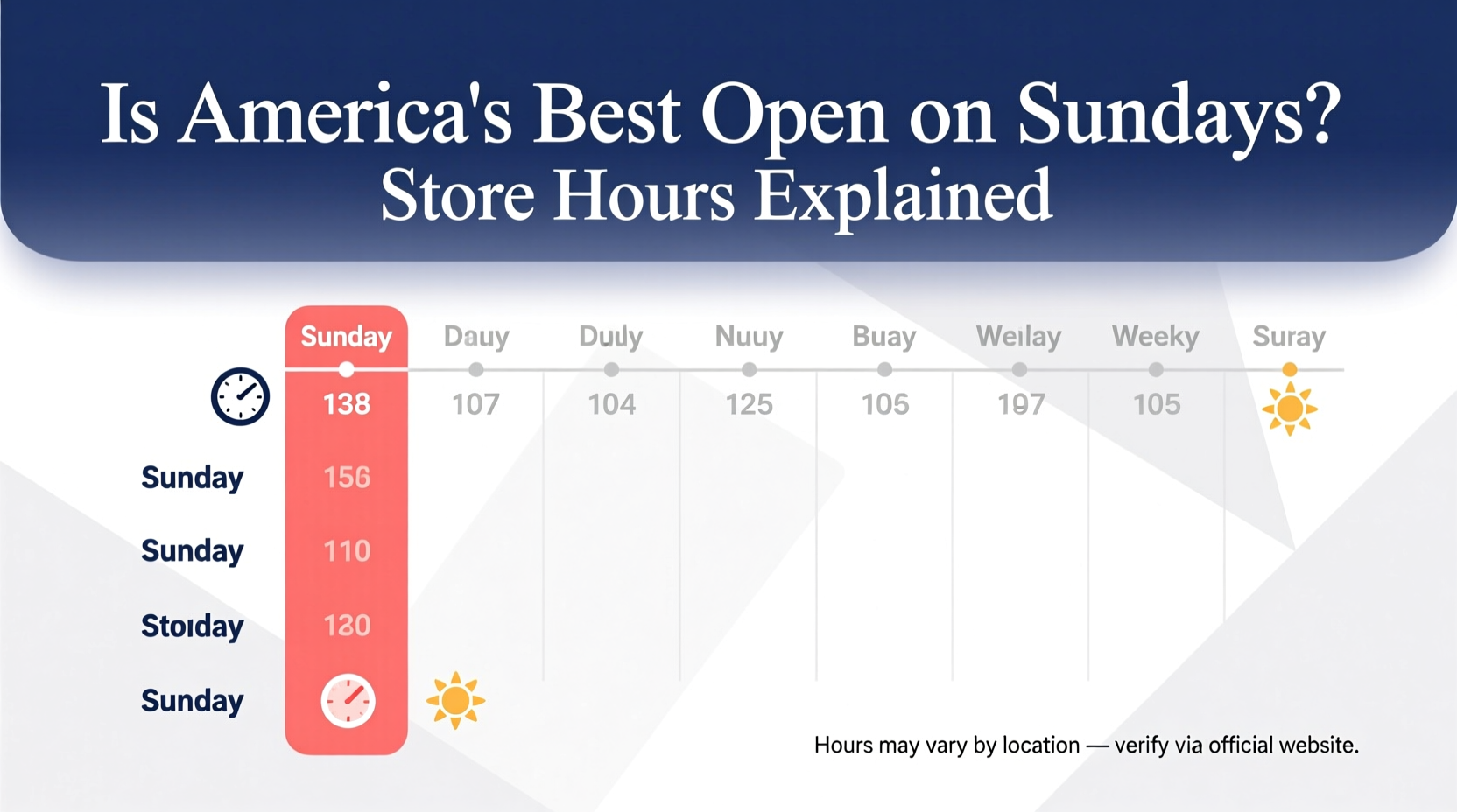 is americas best open on sundays