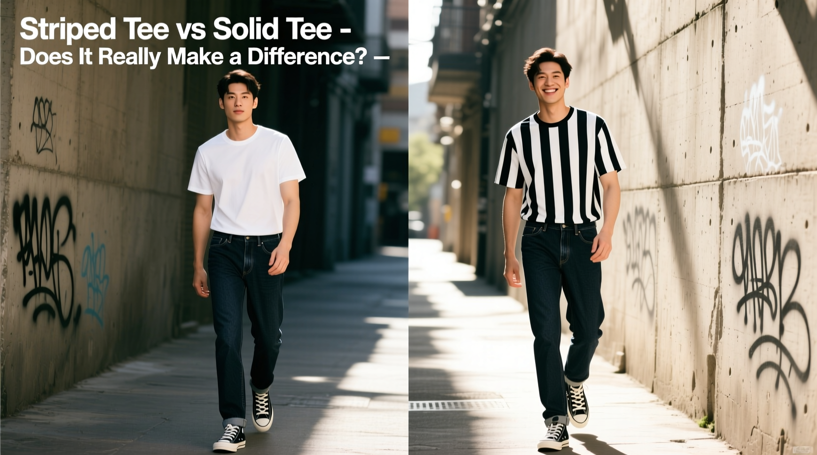 striped tee vs solid tee does it really make a difference to your outfit
