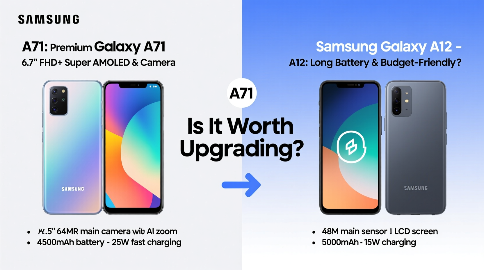 samsung a71 vs a12 is it worth upgrading