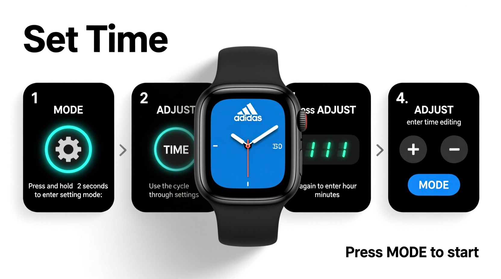 step by step guide to changing the time on your adidas digital watch easily