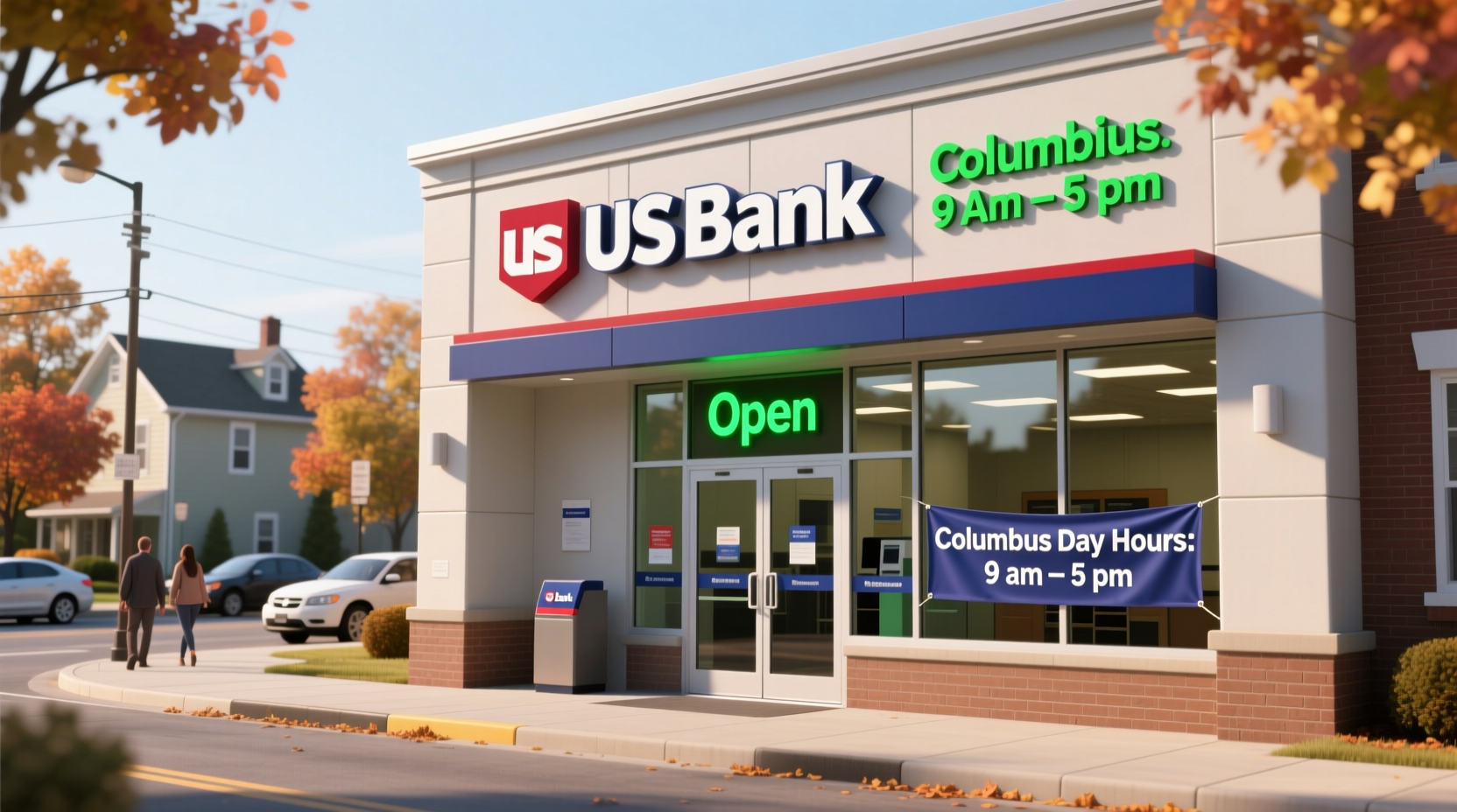 is us bank open on columbus day
