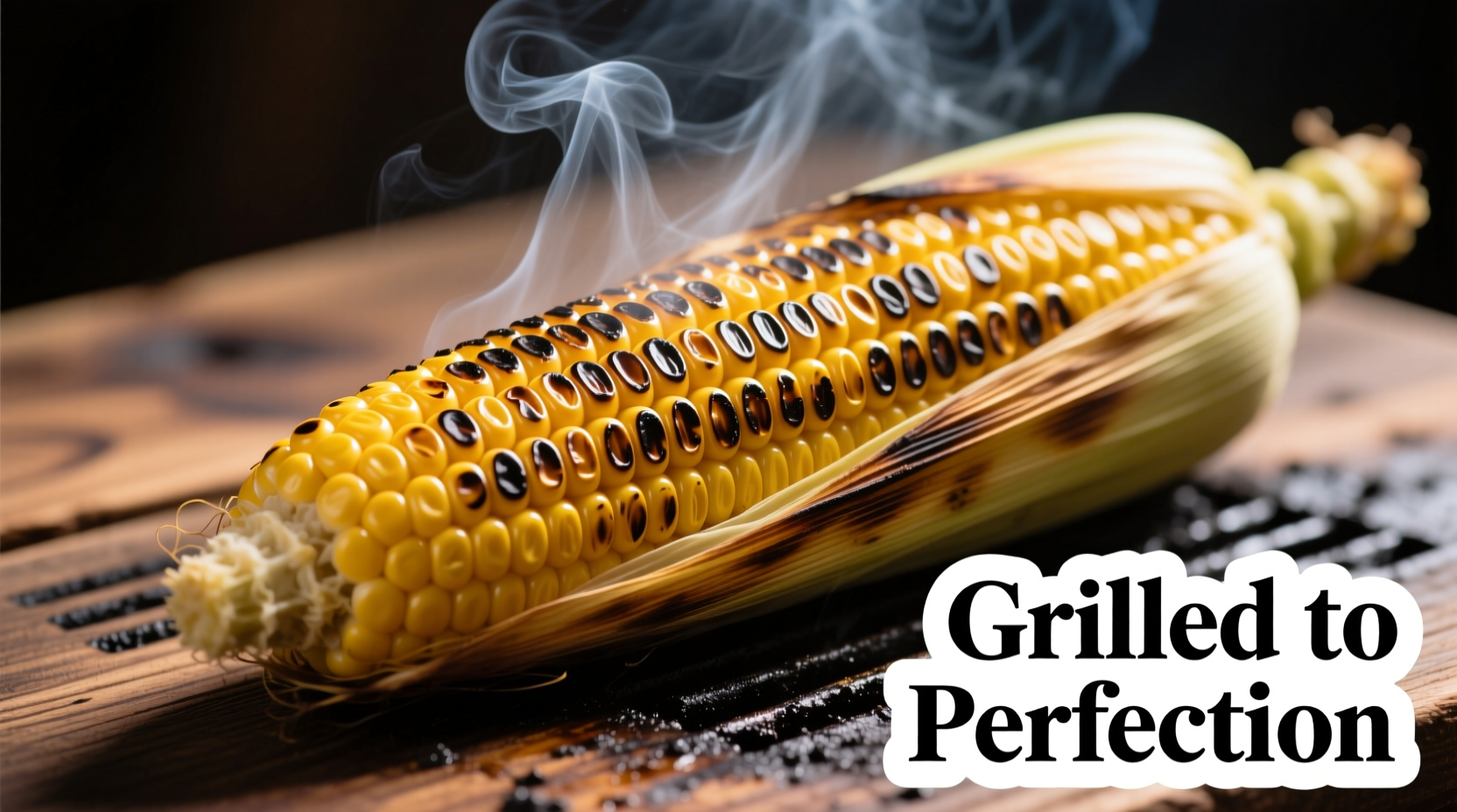 Freshly grilled corn with perfect char marks