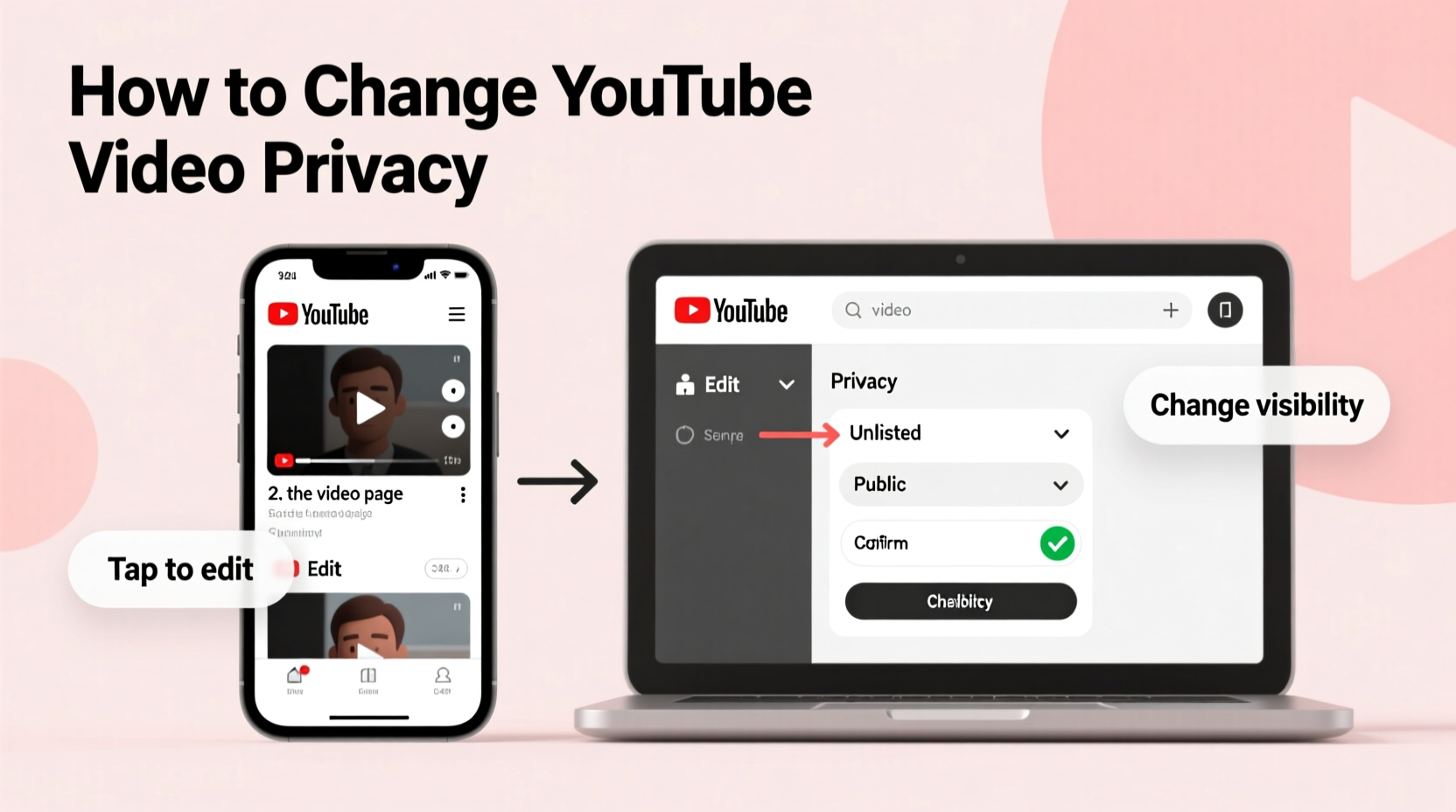 how to easily change your youtube video privacy settings from private to public or unlisted