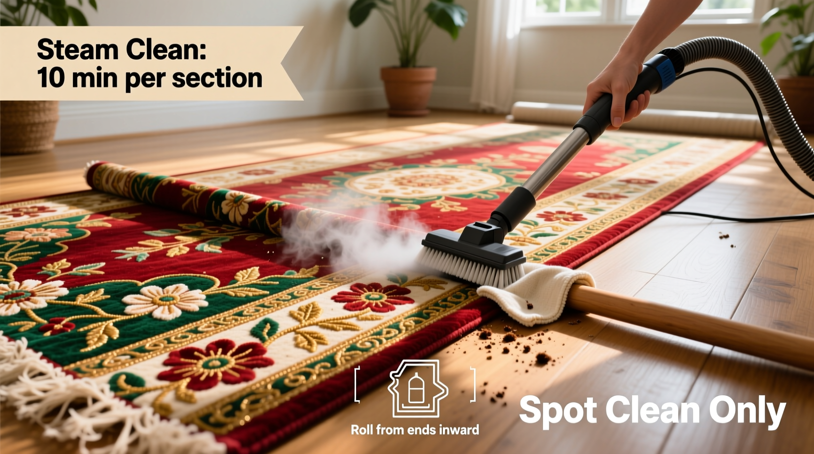 step by step guide to deep cleaning and maintaining long strip flower carpets