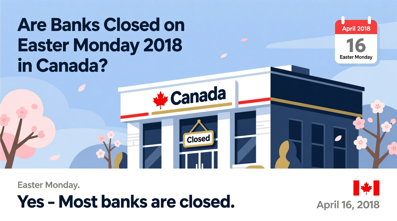 are banks closed easter monday 2018 canada