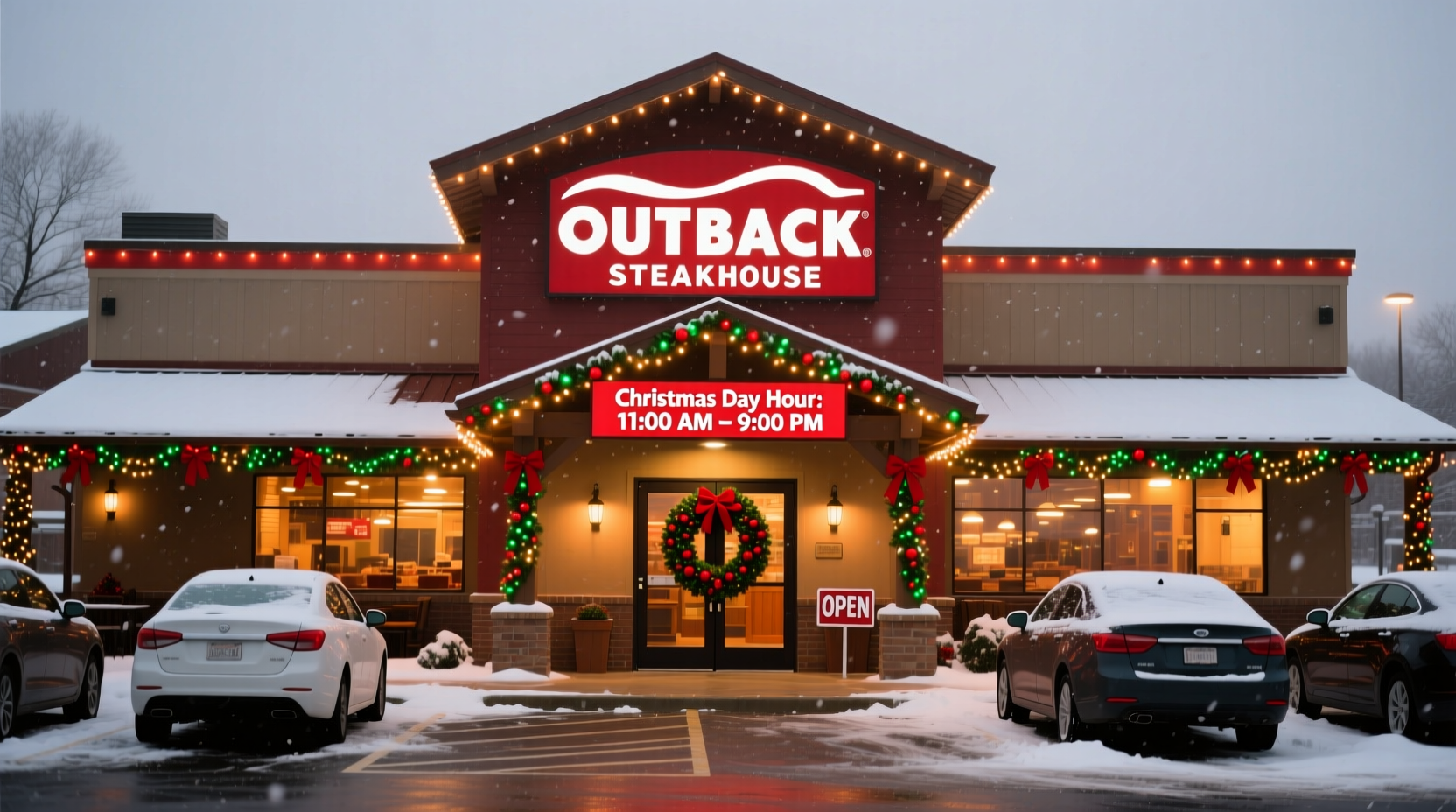 is outback steakhouse open on christmas day