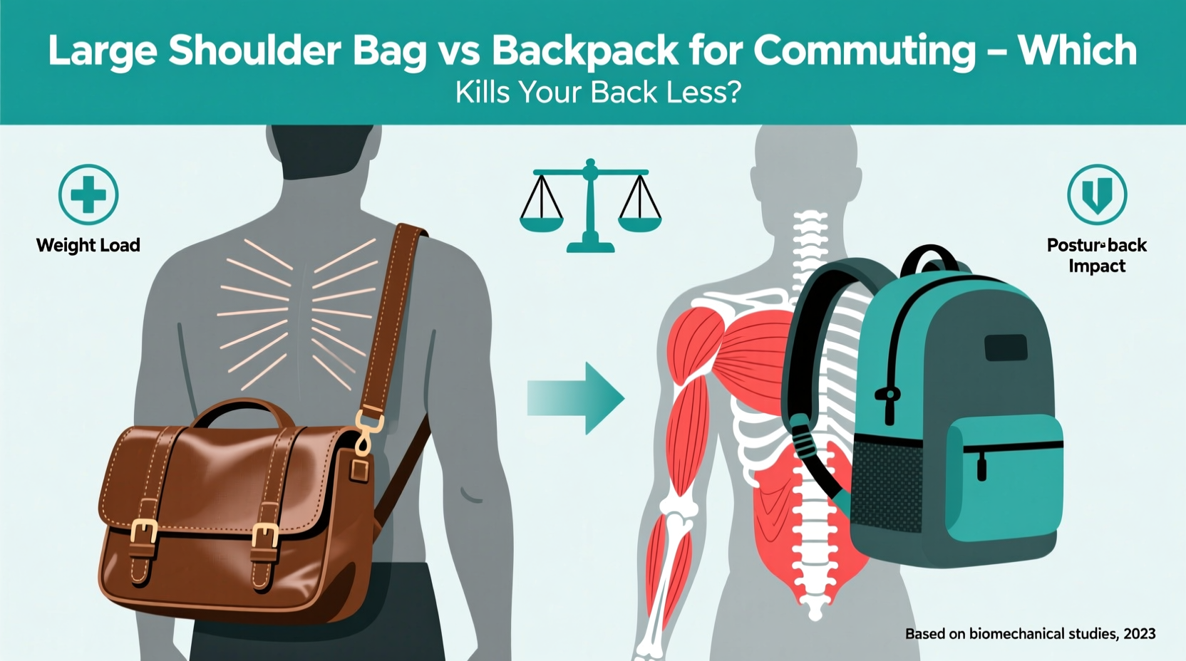 large shoulder bag vs backpack for commuting which kills your back less 2