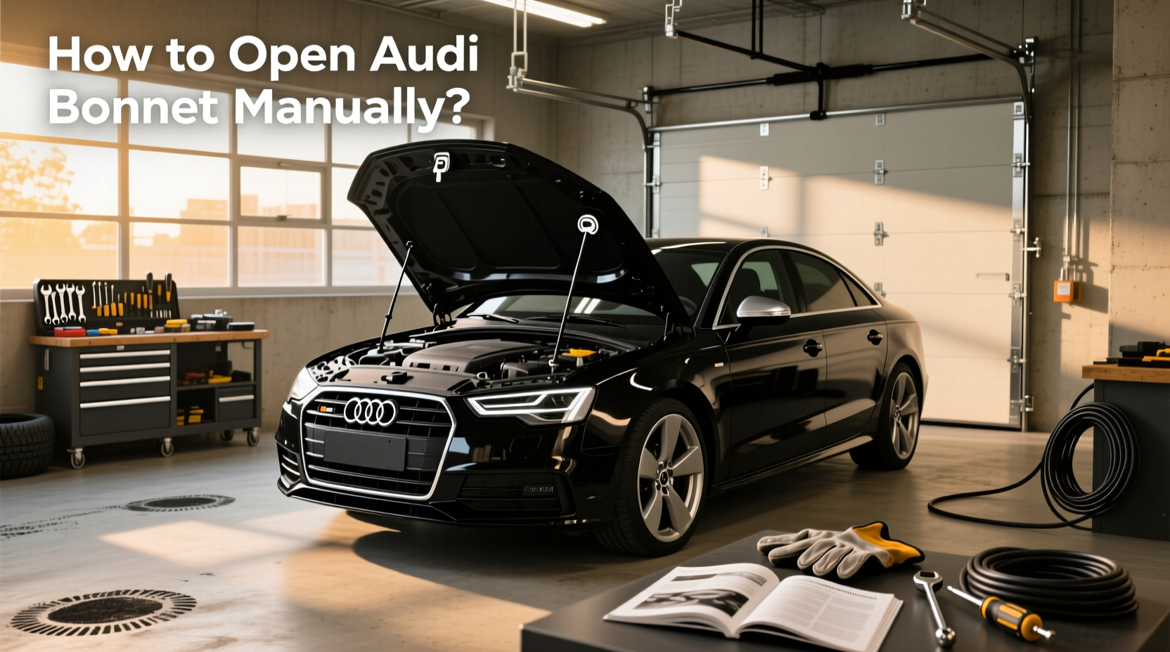 How to choose audi bonnet release handle,How to open Audi bonnet manually?