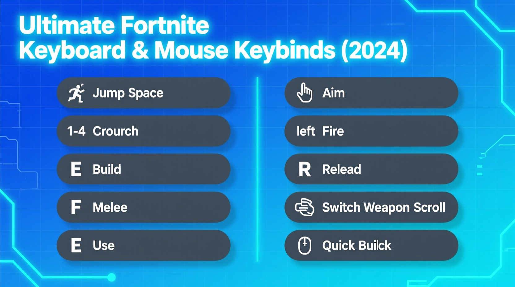 efficient best keybinds for fortnite keyboard and mouse setup