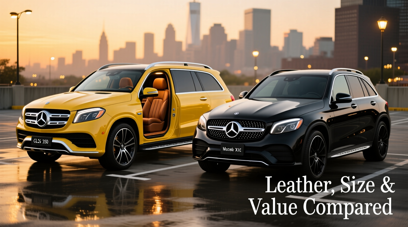 yellow mercedes leather gles vs glc