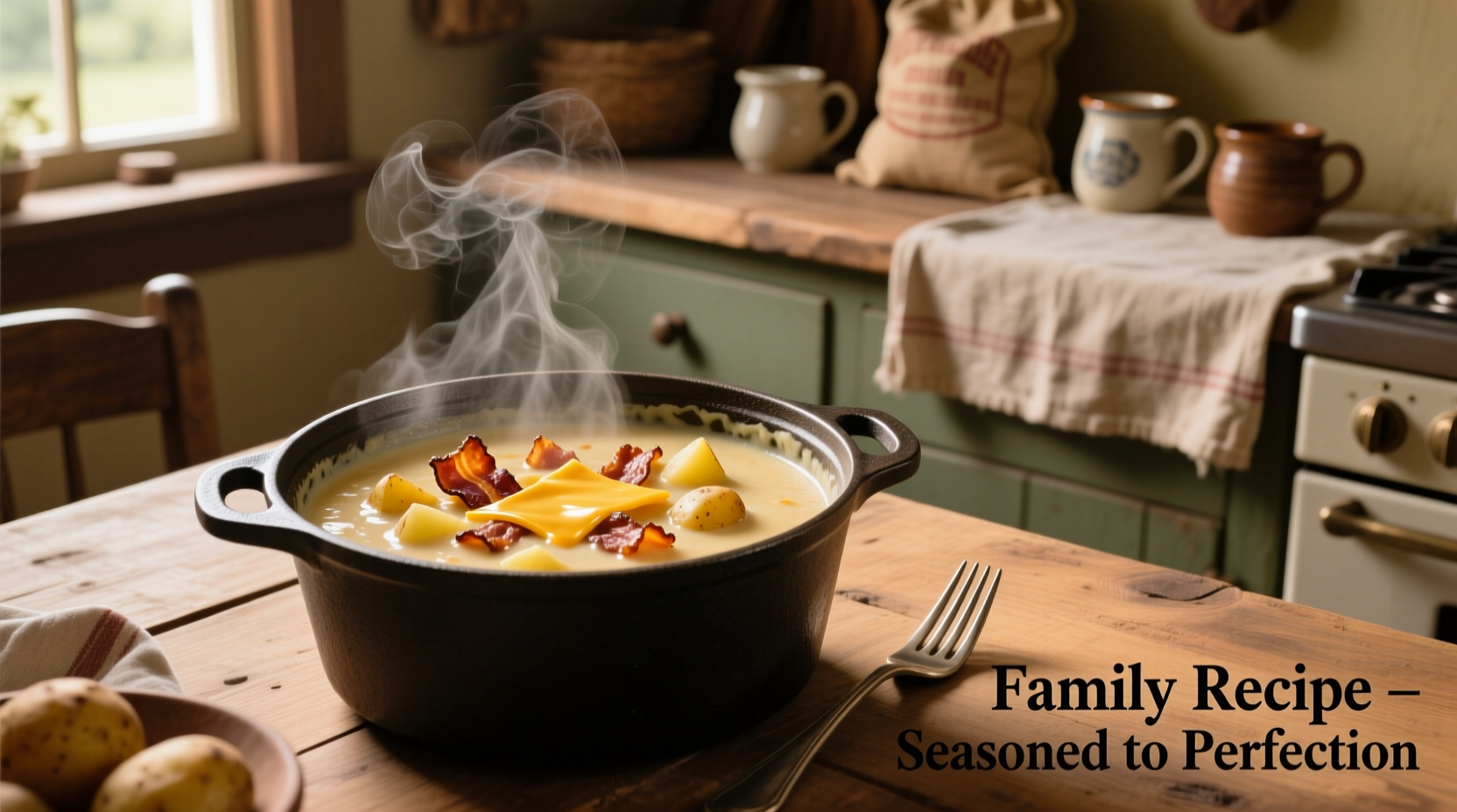 Perfect Bacon Cheese Potato Soup Recipe in 45 Minutes