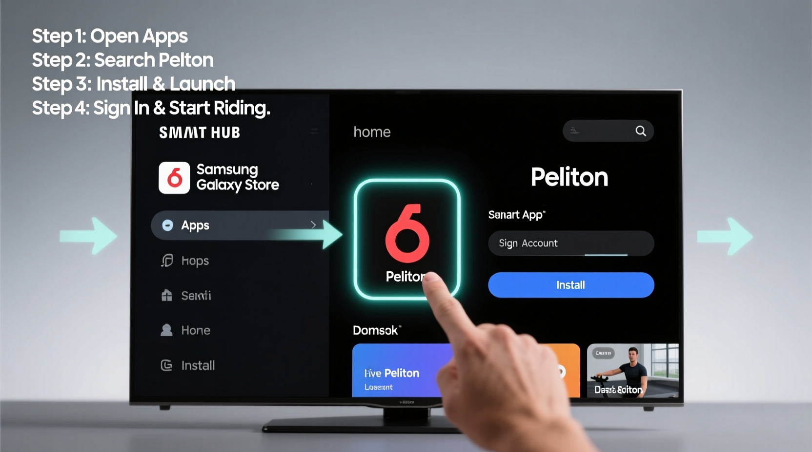 how to easily install and use the peloton app on your samsung smart tv a step by step guide