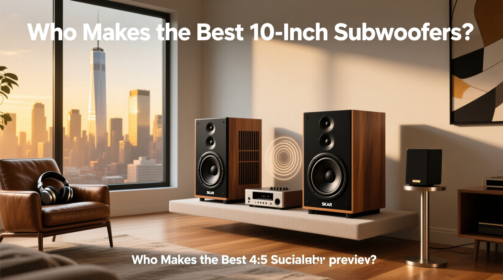 Skar Audio 10-inch subwoofers lineup on black background