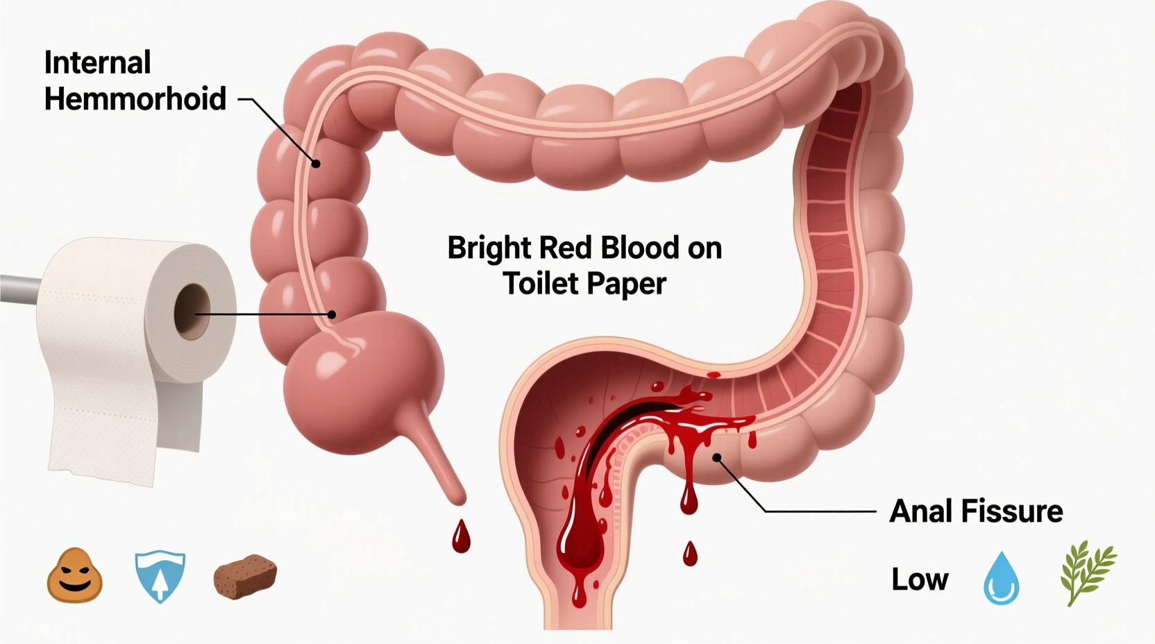 blood when you wipe after pooping causes and what to do