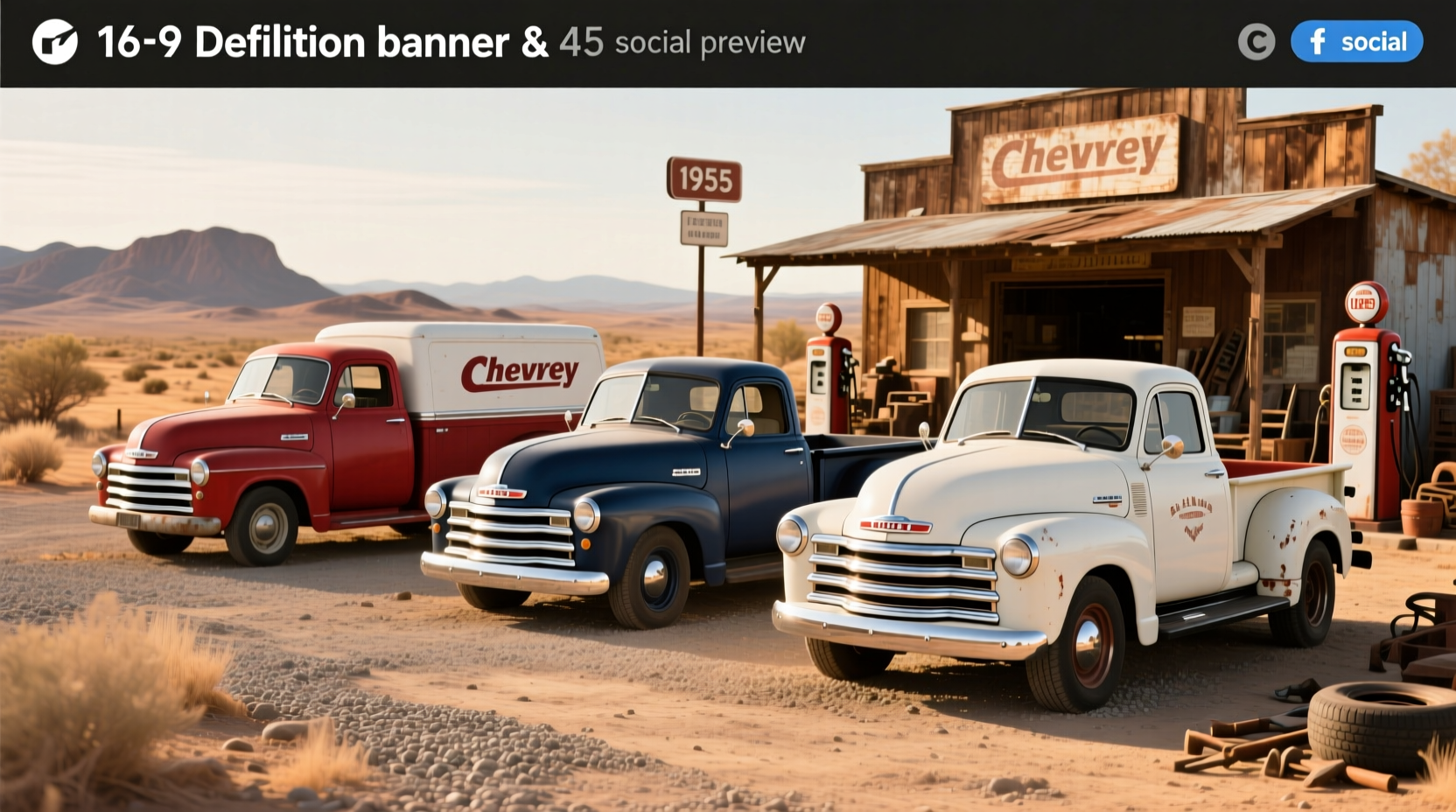 1955 Chevrolet 3100 Task Force pickup truck with wraparound windshield and chrome grille