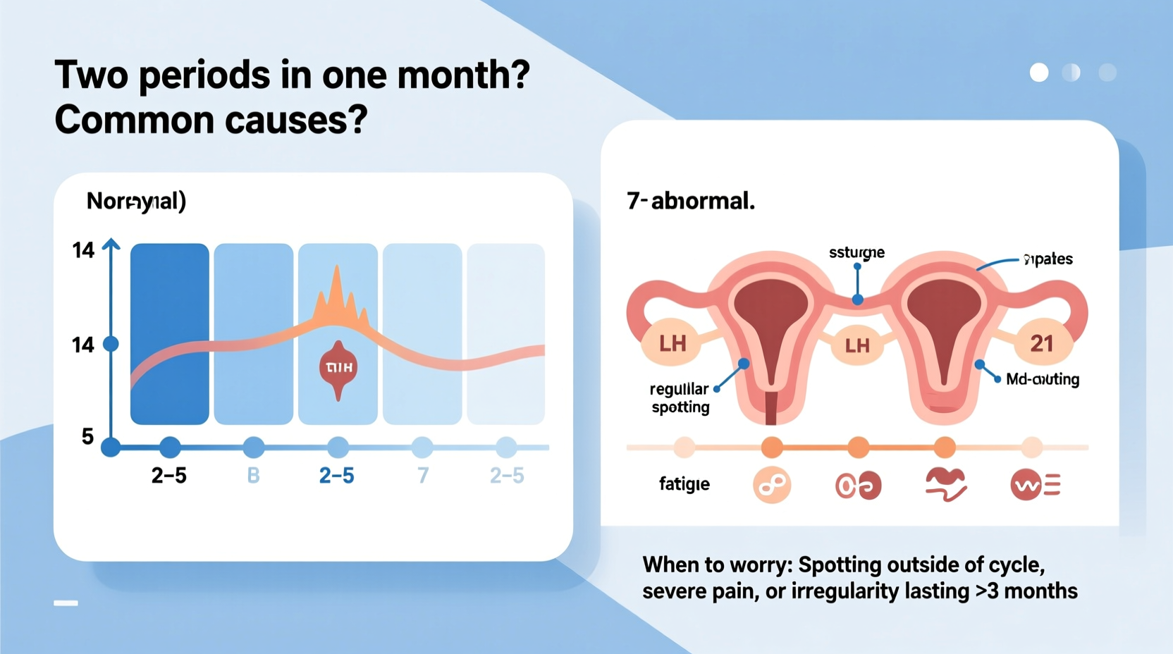 two periods in one month common causes when to worry 6