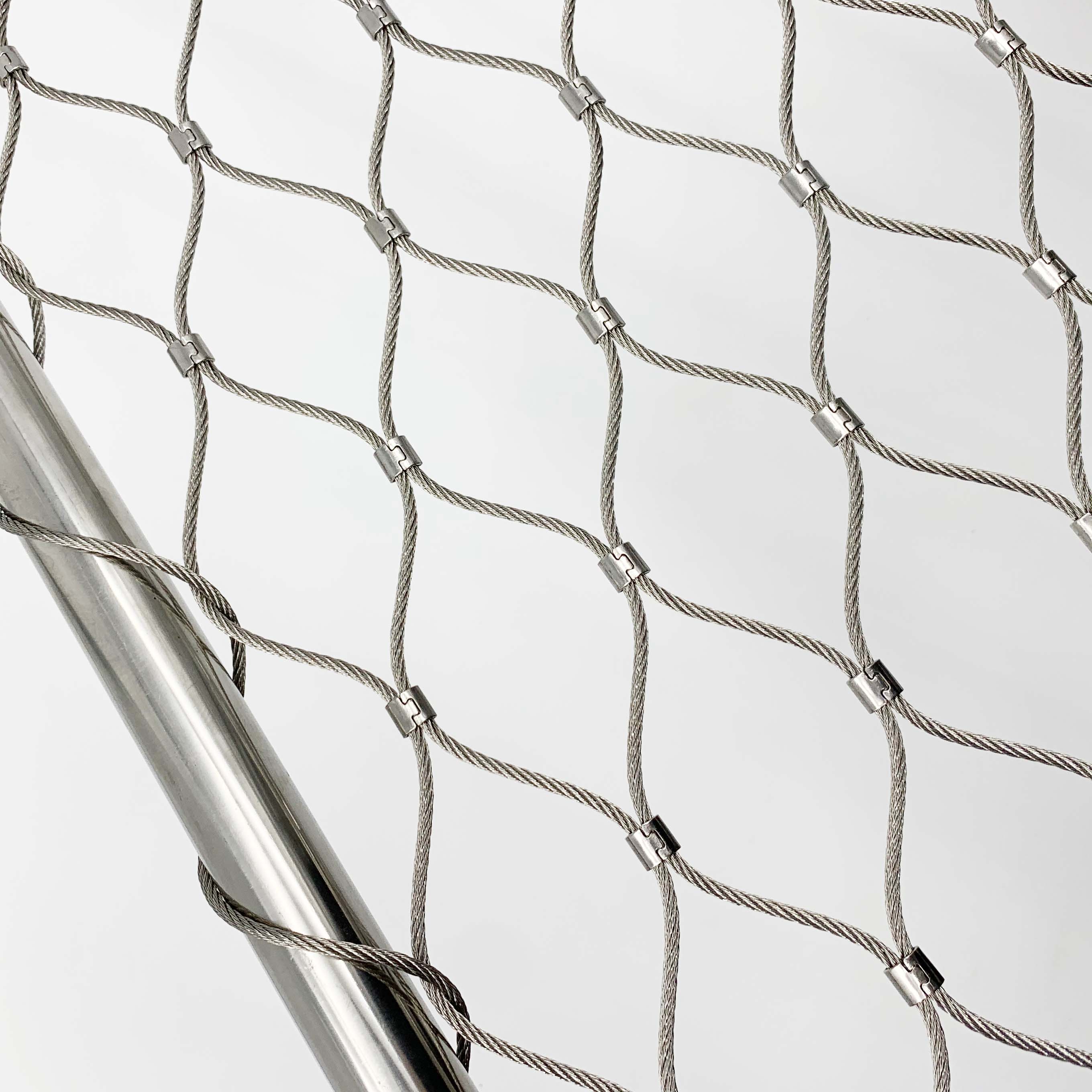 Flexible Stainless Steel 304 316 Wire Rope Mesh Net For Garden Fence