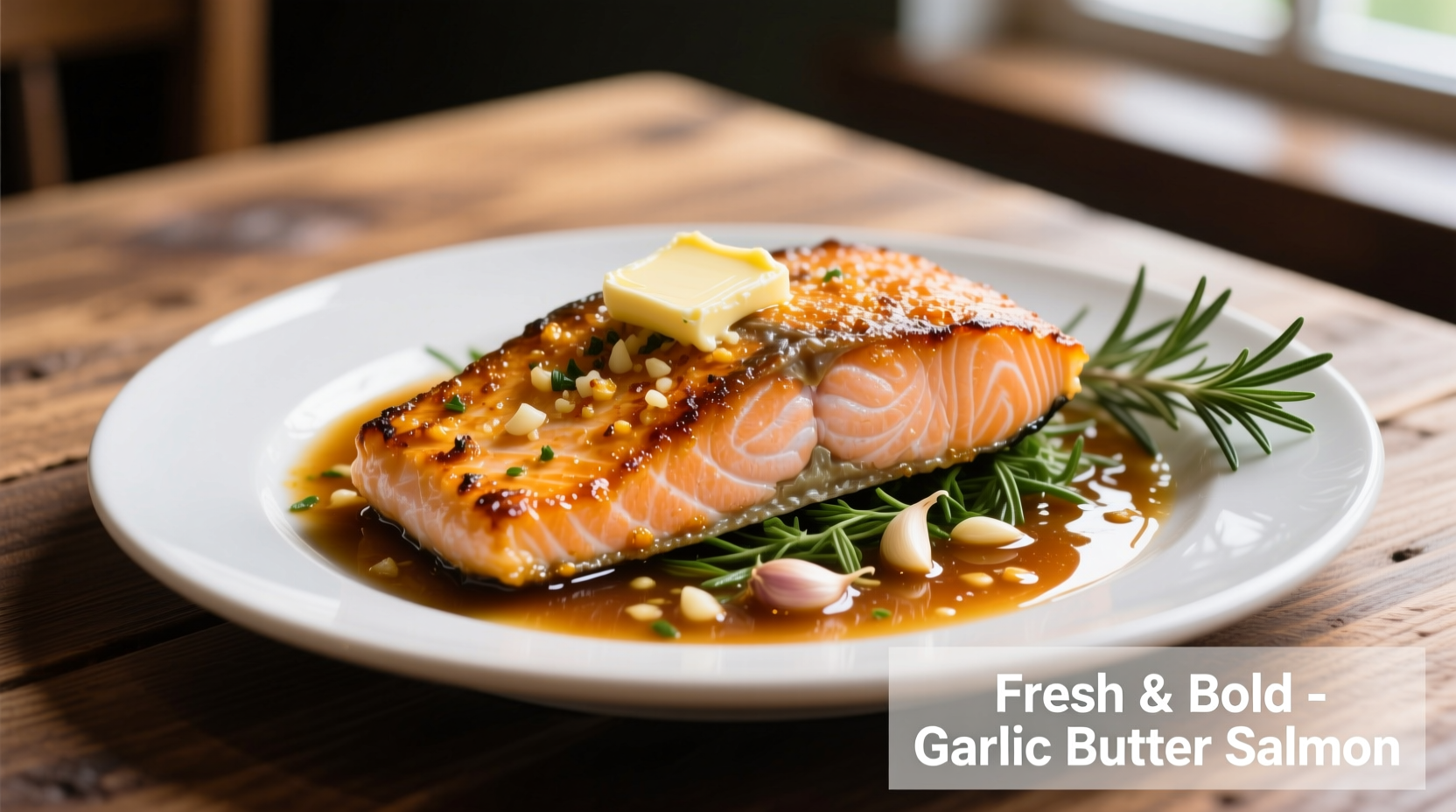salmon with butter and garlic