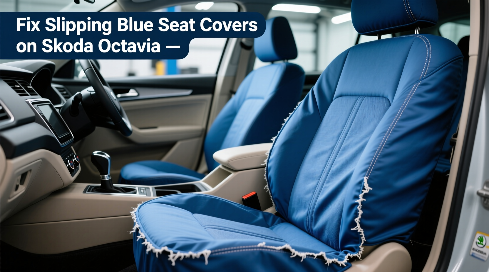 slipping blue seat covers octavia fix