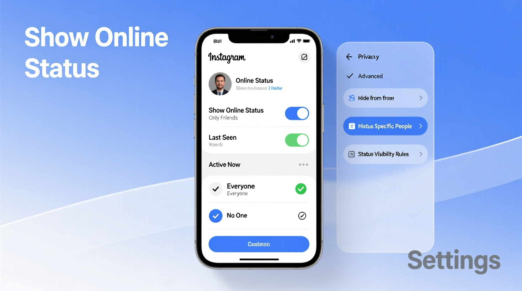 how to control and customize your instagram online status privacy settings