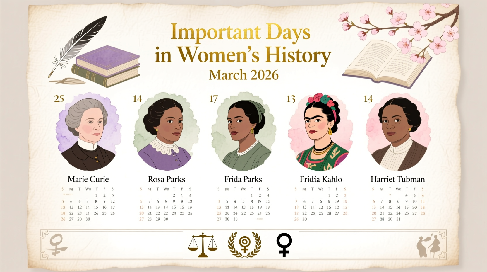 important days in womens history march calendar