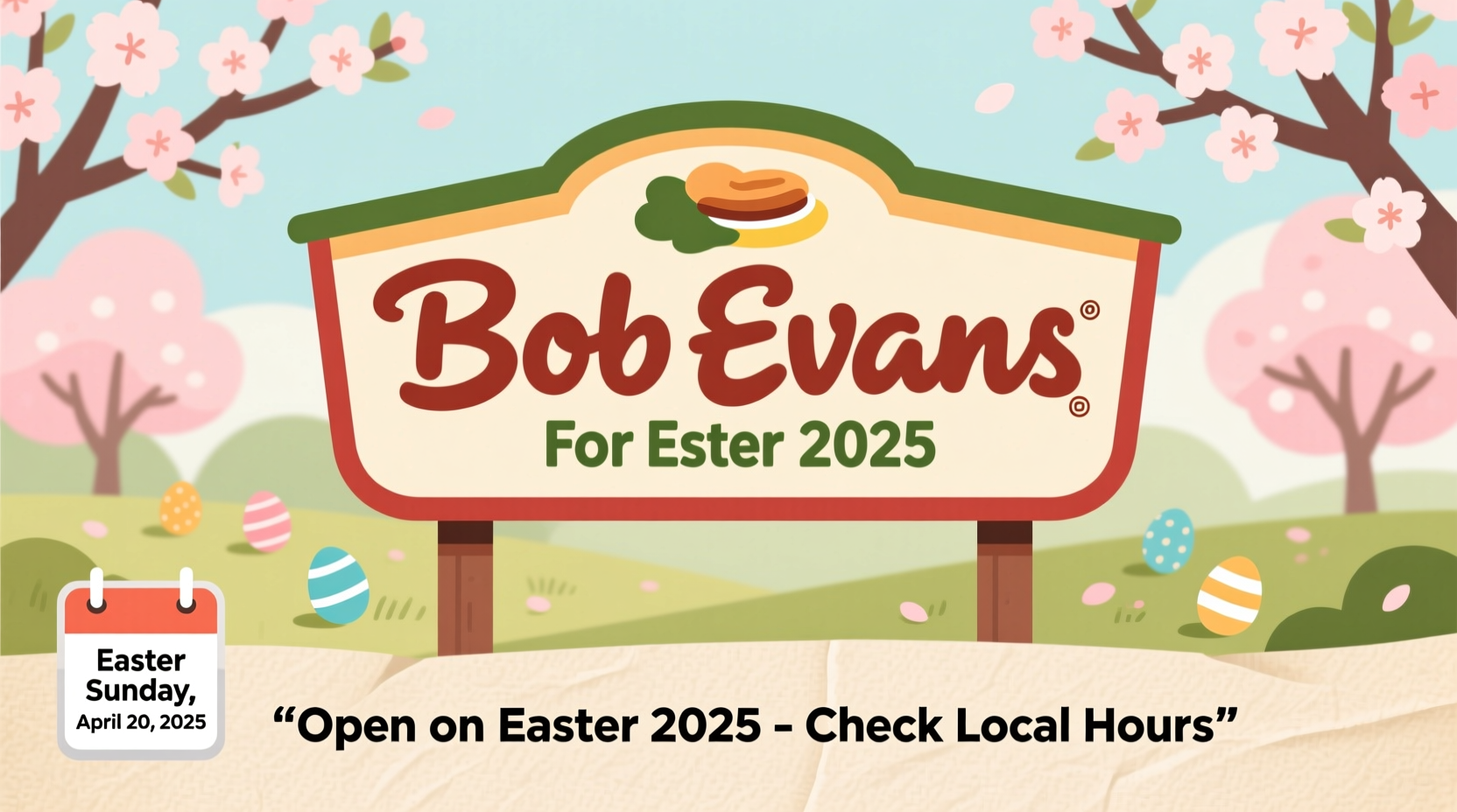 is bob evans open on easter 2025