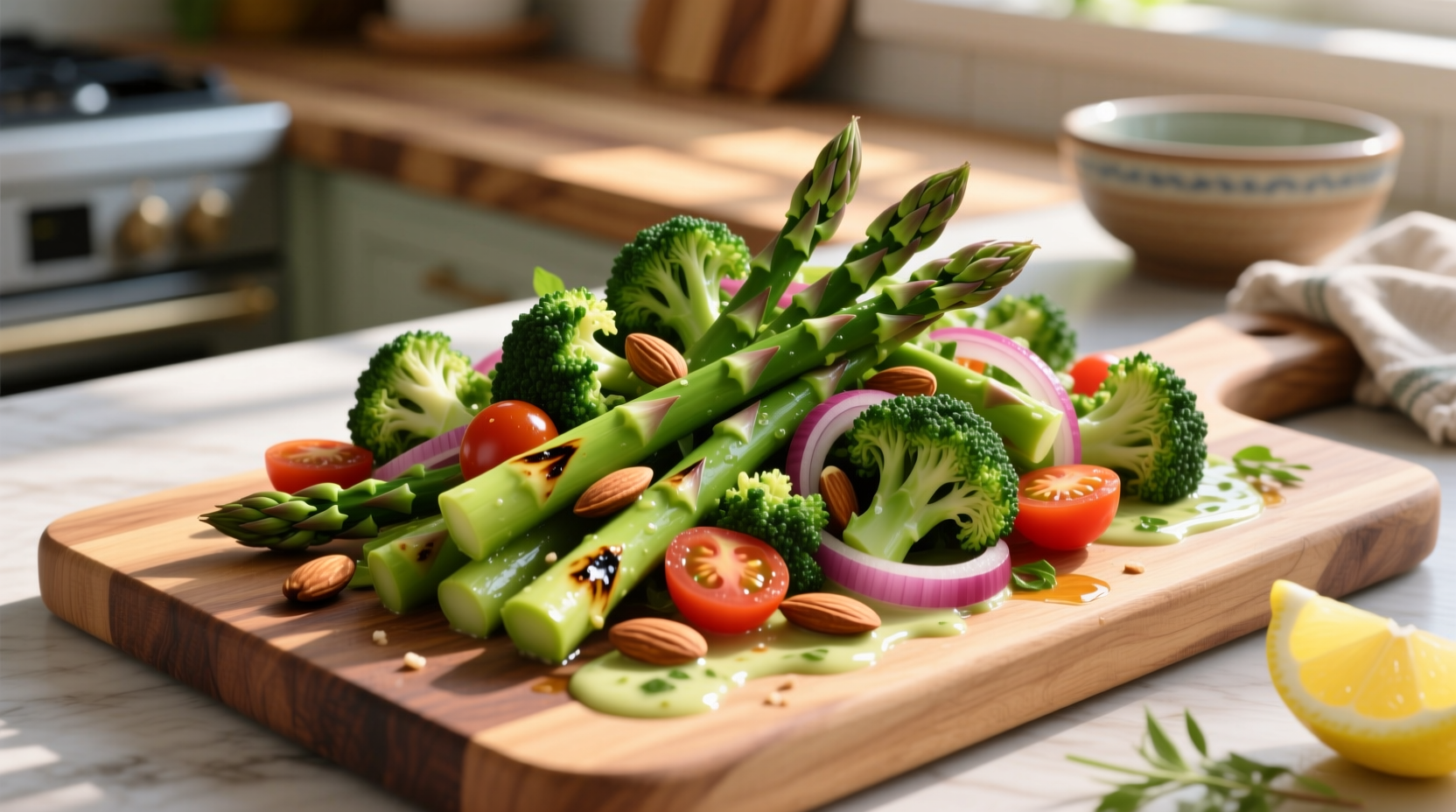 you should make broccoli salad but with asparagus
