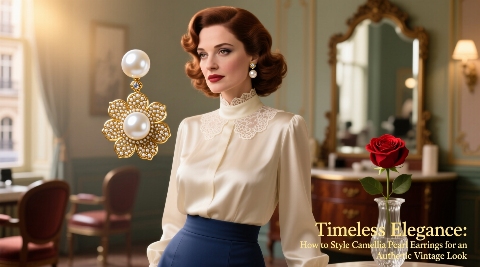 timeless elegance how to style camellia pearl earrings for an authentic vintage look