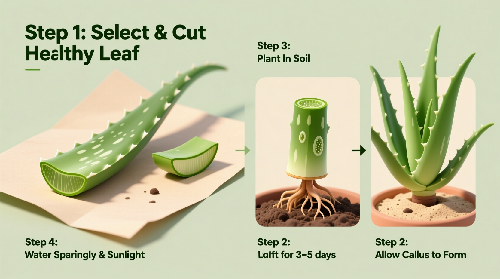 how to grow aloe vera from cuttings