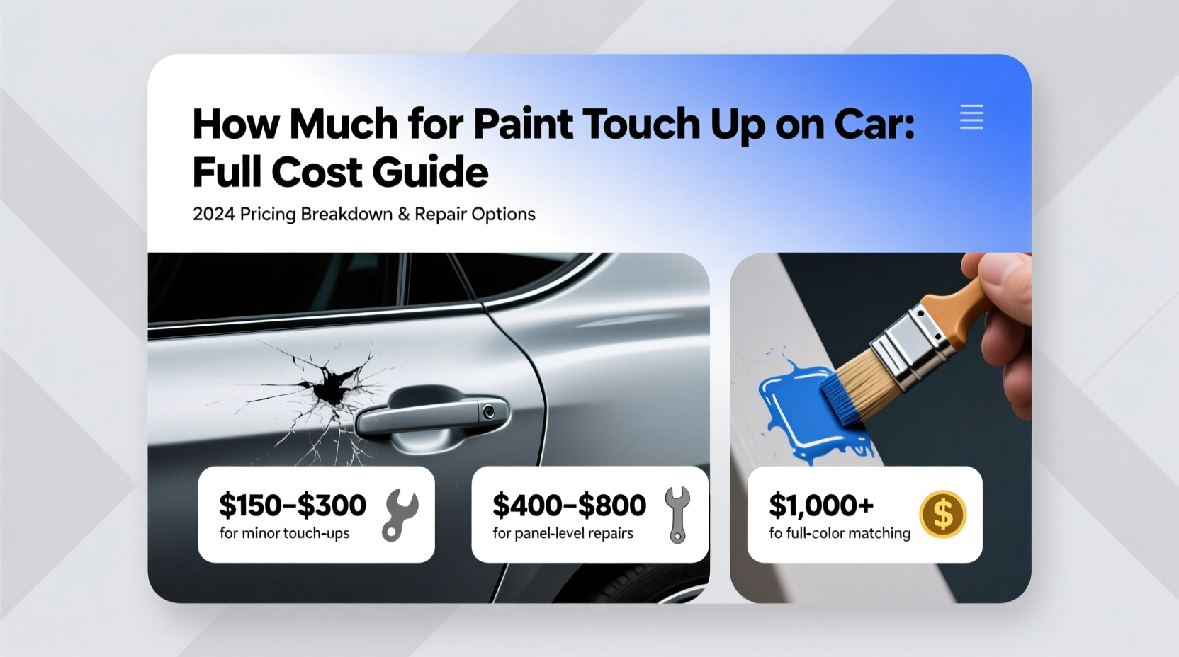 how much for paint touch up on car