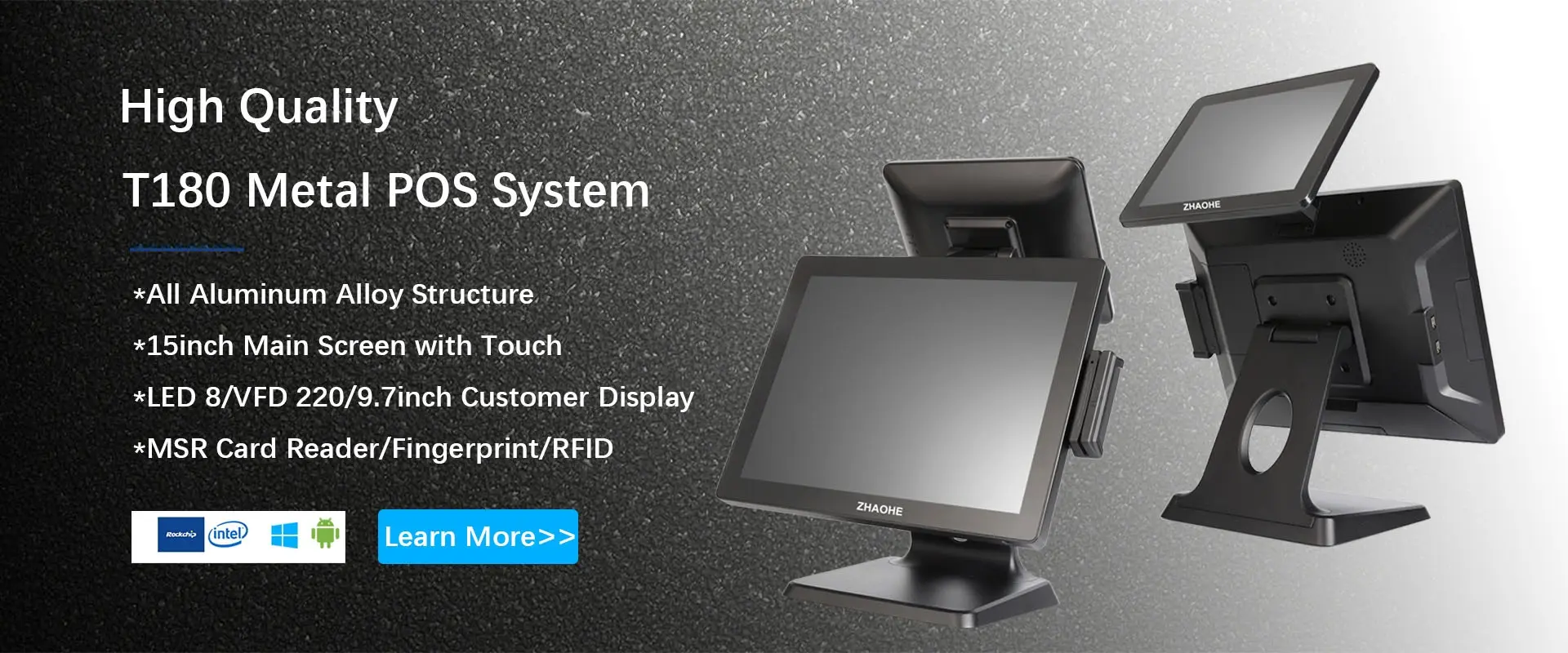 zhaohepos 15inch all aluminum pos system