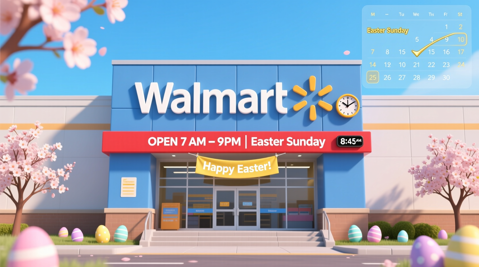 does walmart close on easter
