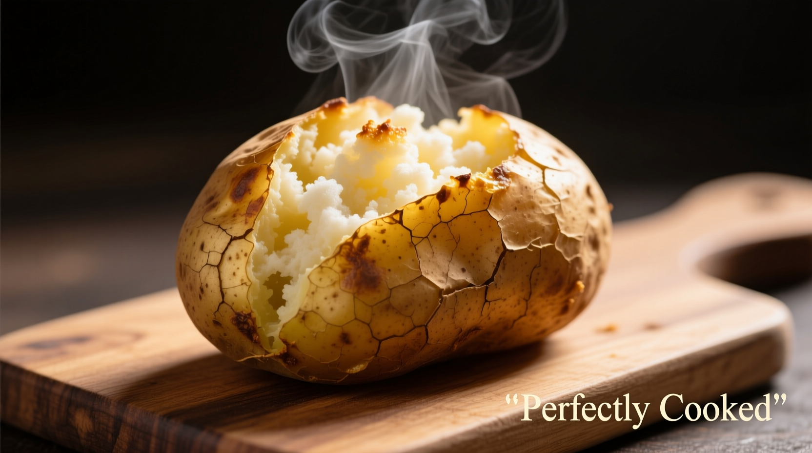 Perfectly cooked pressure cooker baked potato with fluffy interior