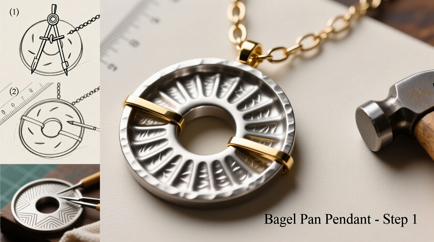 crafting a unique bagel pan inspired pendant step by step guide for beginners