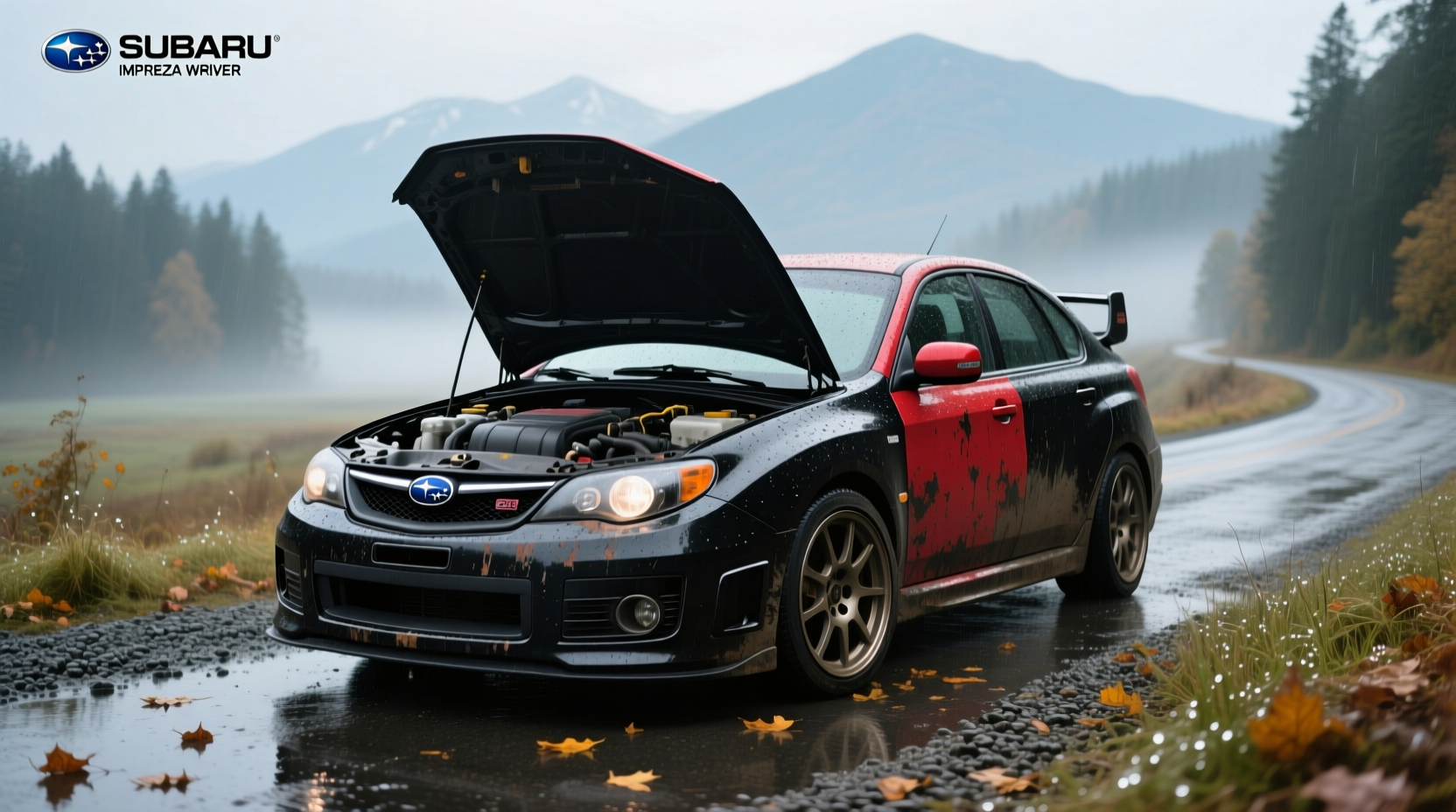 2008 Subaru Impreza WRX hatchback side profile