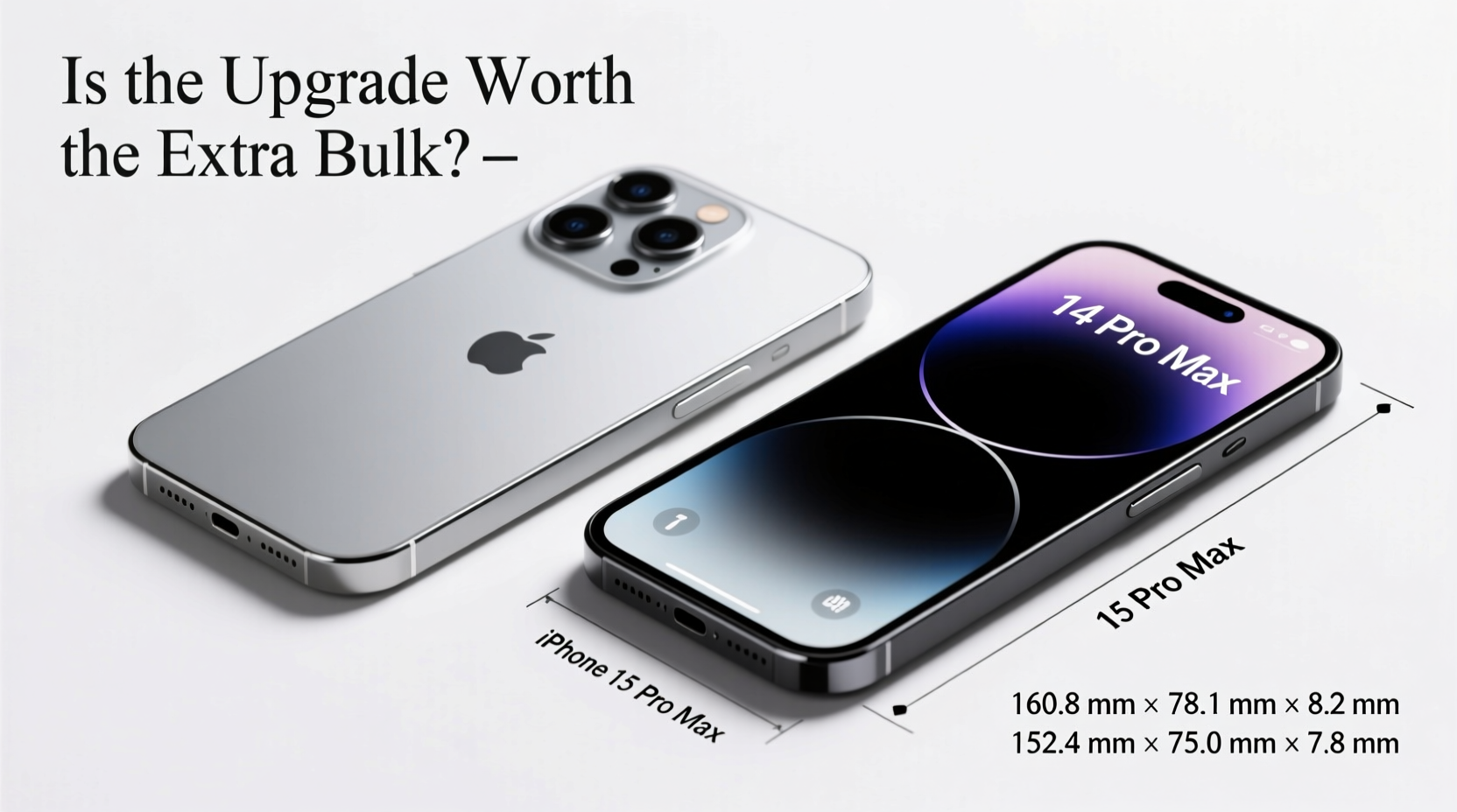 iphone 15 pro max vs 14 pro max dimensions is the upgrade worth the extra bulk