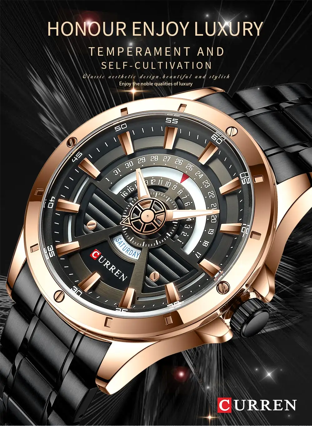 Curren 8381 Relogio Masculino Mens Quartz Watch Water Resistant Luxury Watches Stainless Steel Men Wrist China 2020 Alloy Round