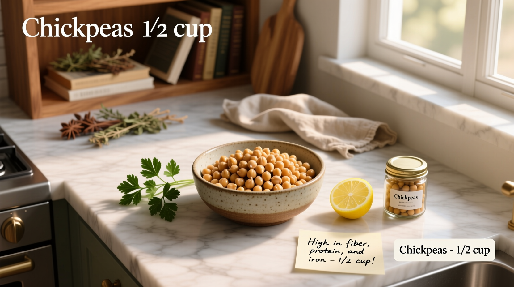 1/2 cup chickpeas nutrition facts
