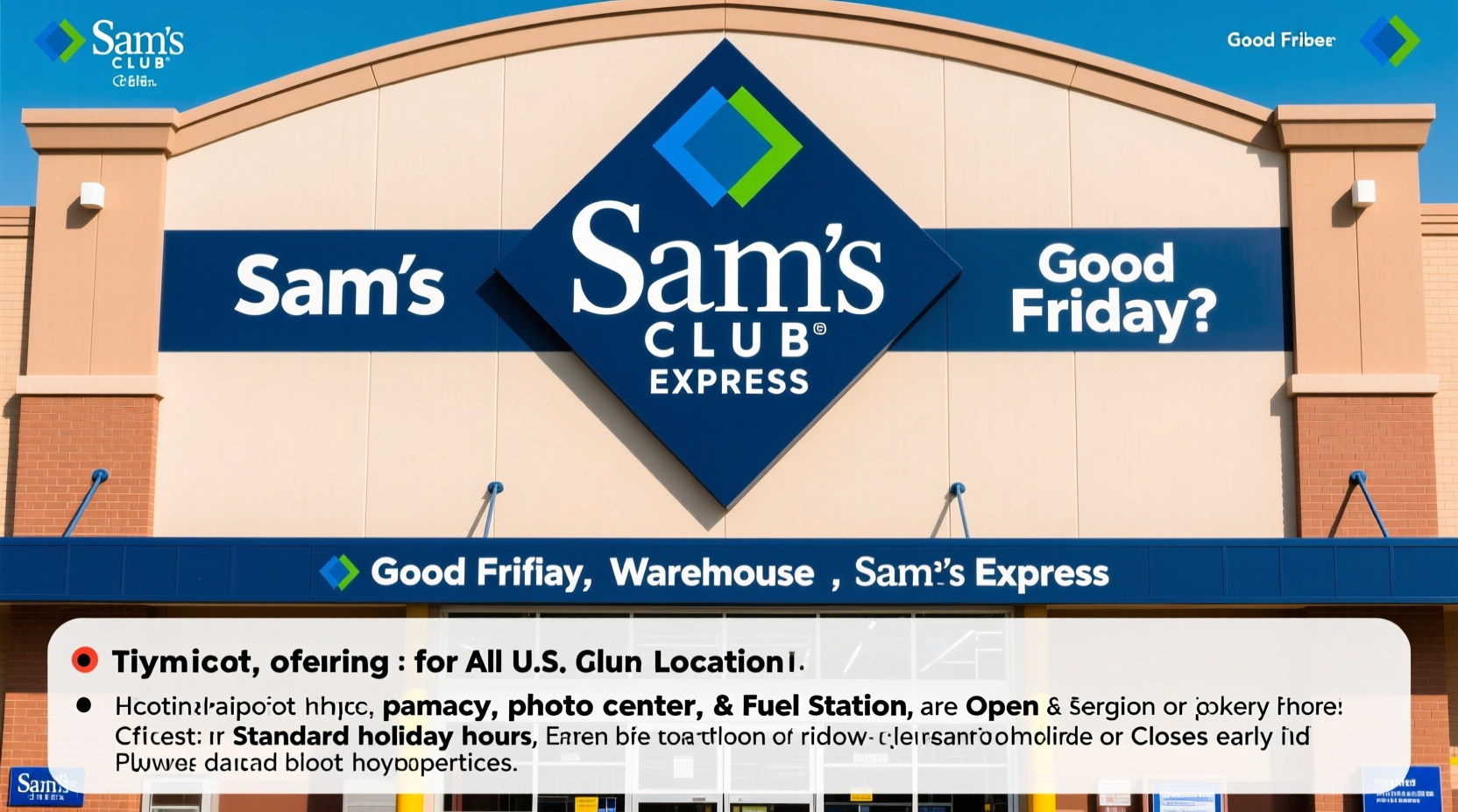 is sams club open on good friday