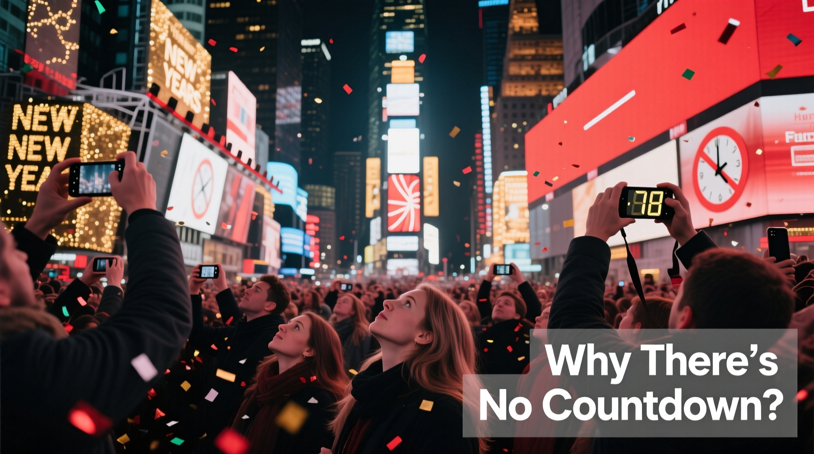 why no countdown new york new year